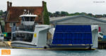 Cowes Floating Bridge with prow up