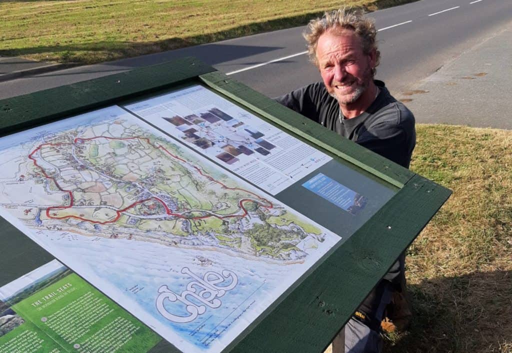 Chale Green now sporting a new map, drawn by Isle of Wight cartoonist