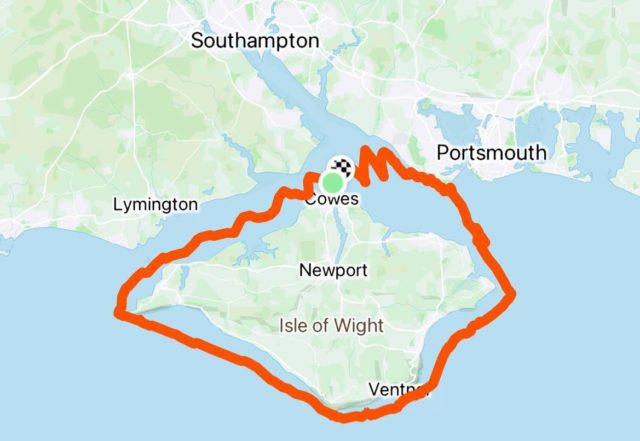 Ross Williams map of route followed