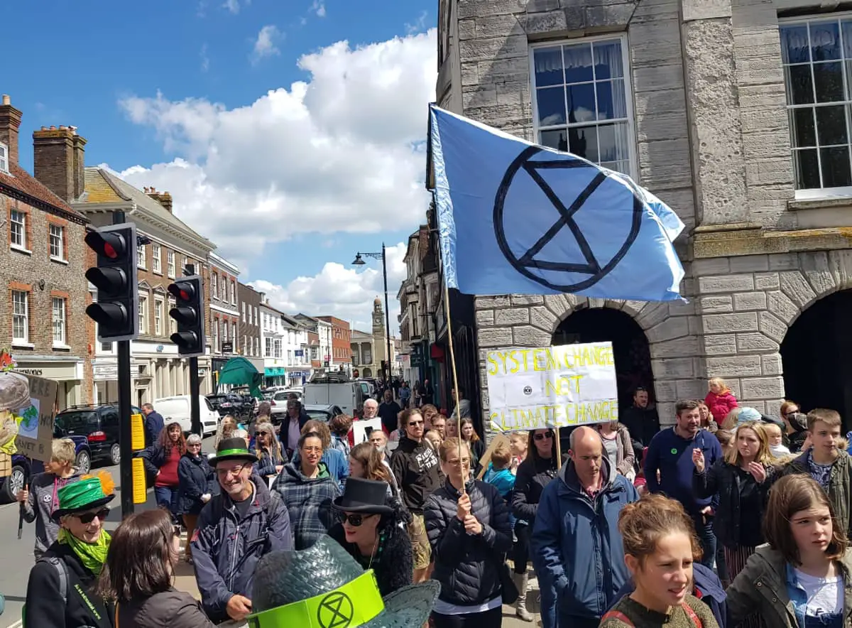 climate emergency rally in Newport