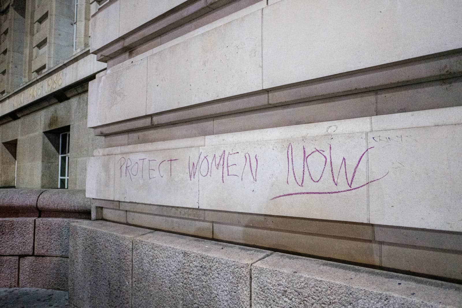 protect women now graffiti
