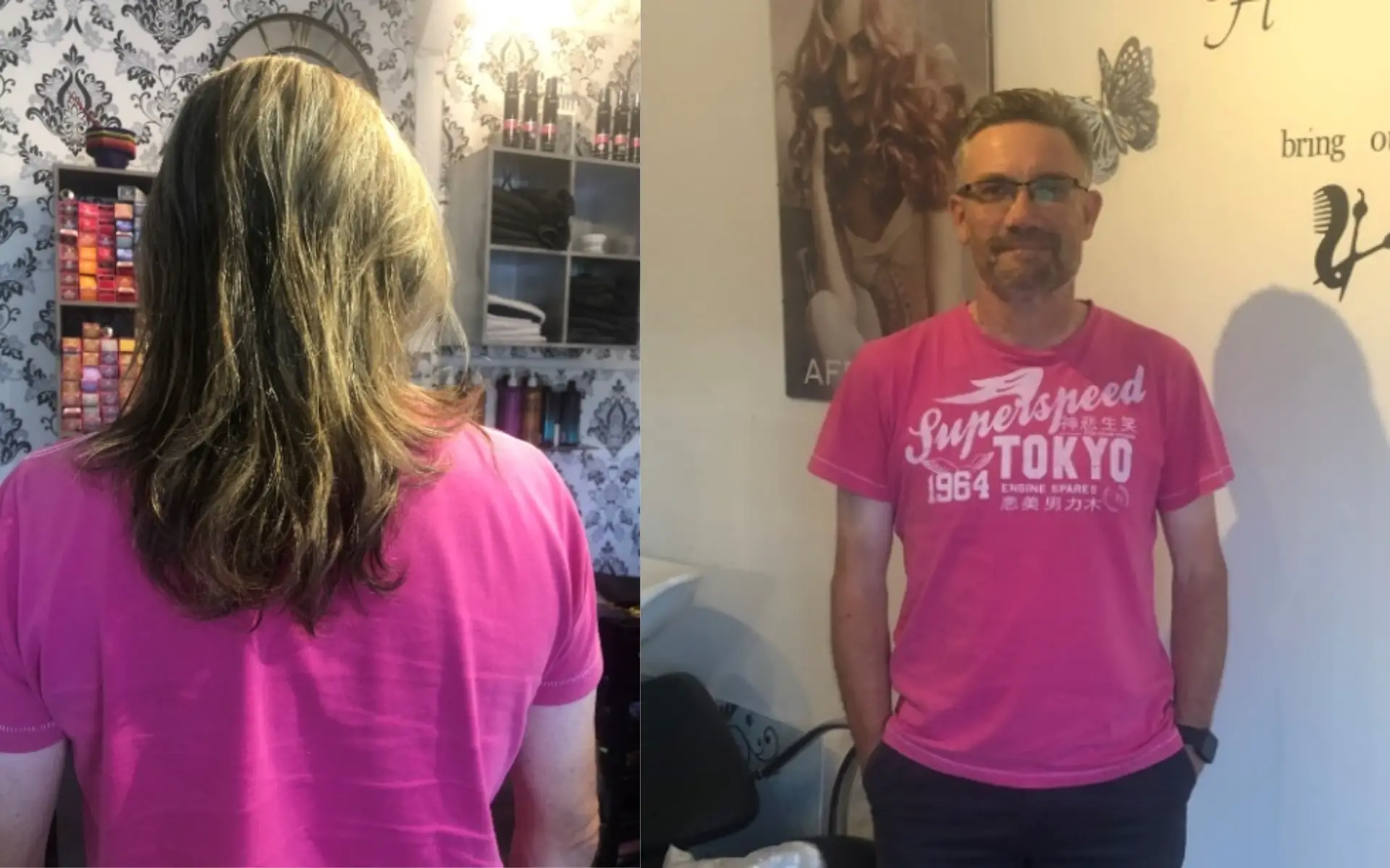 Wayne before and After having his locks chopped