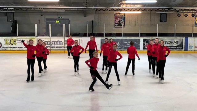 Ice skaters from Isle of Wight Skating Club