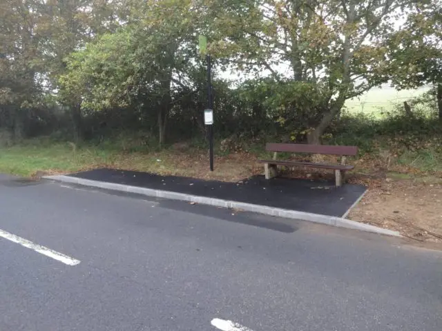 Improved bus stop area
