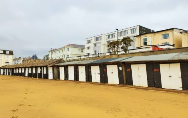 Existing beach huts in Sandown