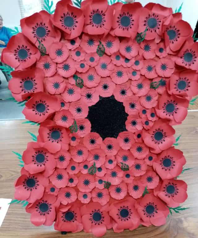 Paper poppy display