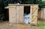 Sandbags in a shed