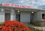 Save our public toilets banner in Ryde