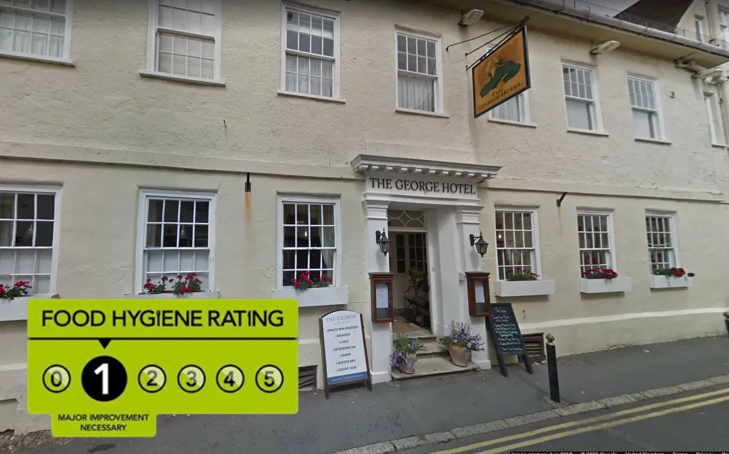 he George Hotel - Google Street Map with FSA rating