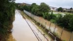 Flooded train line