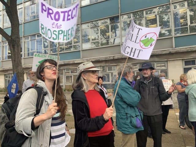 UKOG protesters outside County Hall