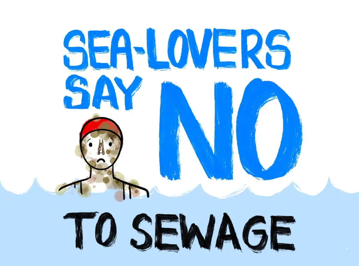 No to Sewage - poster