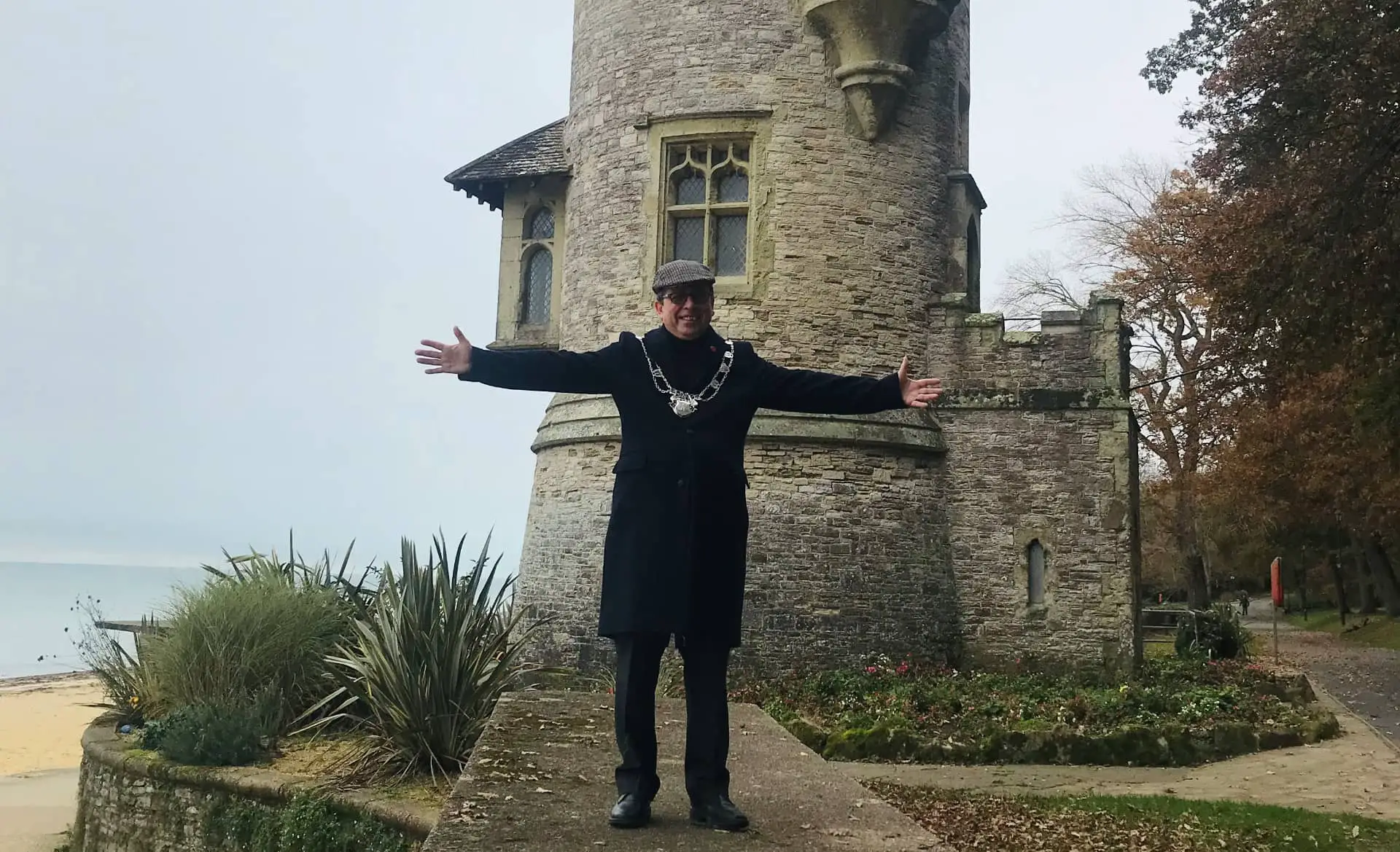 he Mayor - Cllr Michael Lilley by Appley Tower