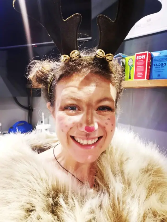 Cllr Sabine as a Reindeer
