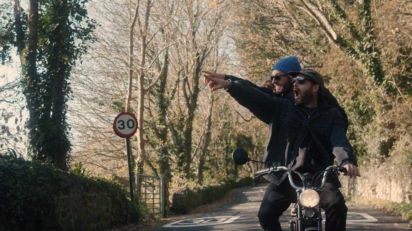Grab from Fat Earthers selfish video - Luke and Kyle on bike in Undercliff