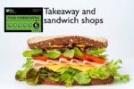 Photo of a sandwich with FSA logo and text reading 'Takeaway and sandwich shops'