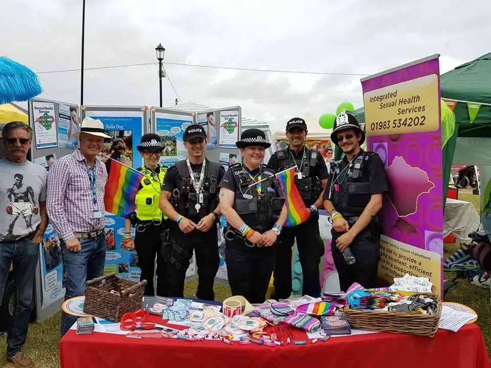 Karl Love with Police inclusion team at Pride