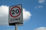 20mph zone road sign