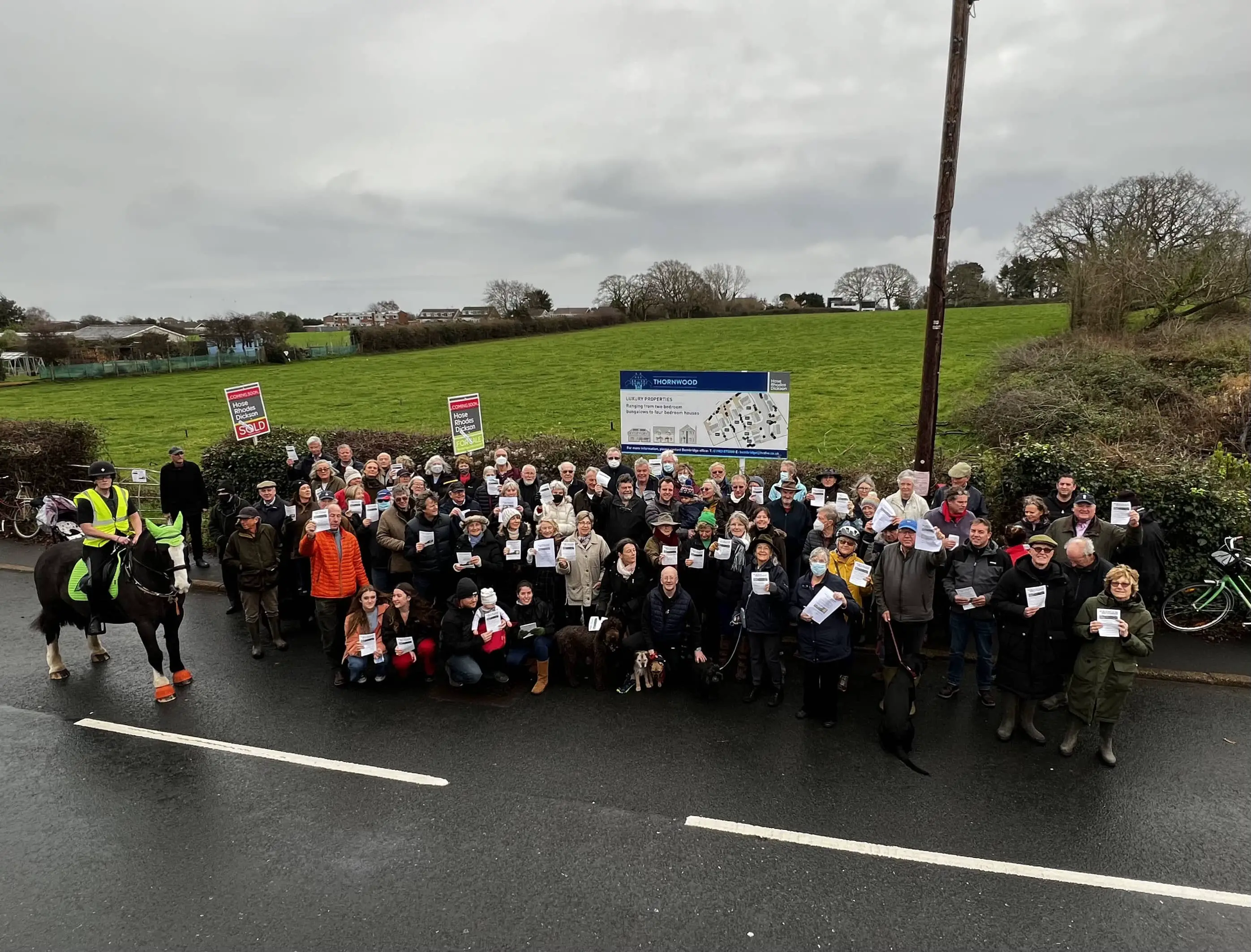 Bembridge residents in opposition to new homes on greenfield land