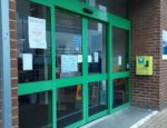 The closed doors at Ryde Library