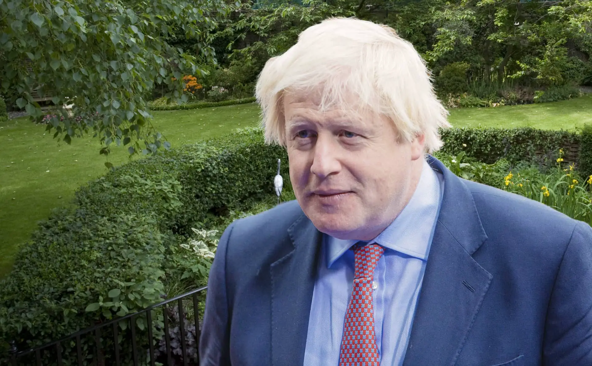 Boris Johnson and the Downing Street garden