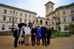 Lin Kemp, David Hill, Russian princess and descendant of the House of Romanov, HH Princess Olga Andreevna RomanovMrs and Mr Paul KulikovskyRomanov and Sue Crew on their visit to East Cowes at Osborne House