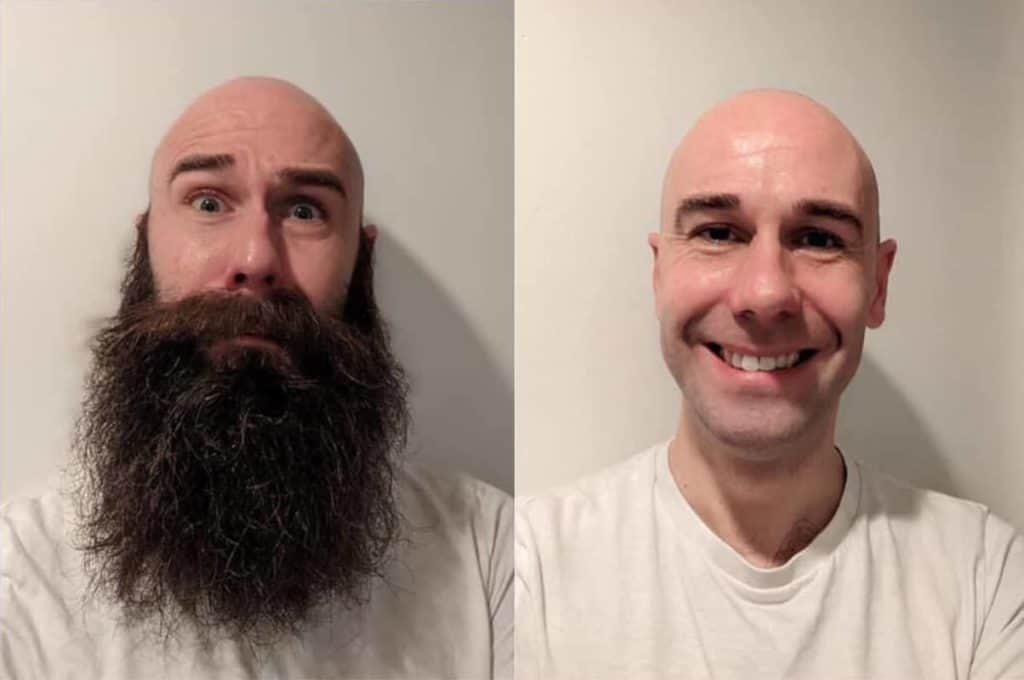 shave off beard