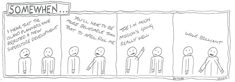 Somewhen cartoon by Tobe about IW to the moon!