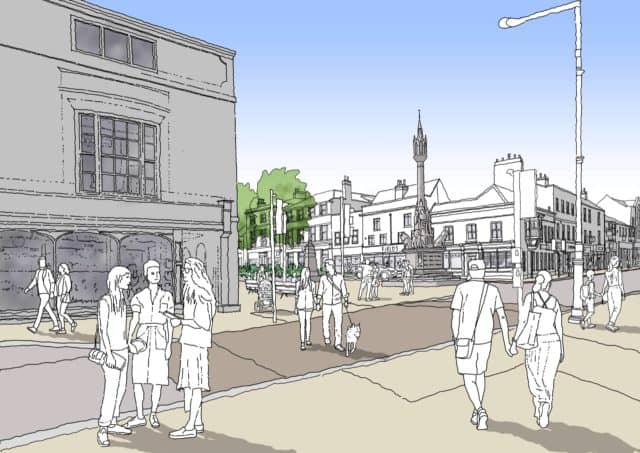 Artist's impression of Junction of High Street and St James Street