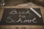 Back to School chalked on blackboard