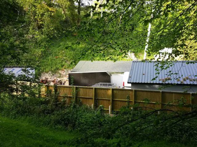 The Bridge Cottage site from the footpath