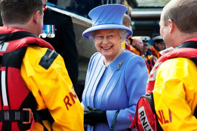 Her Majesty The Queen meeting RNLI crew