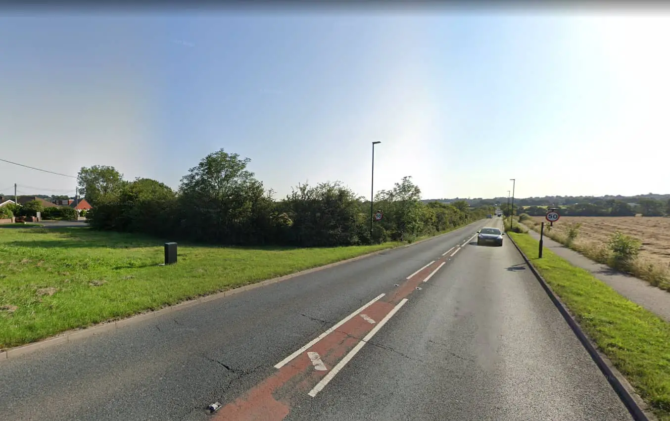 Racecourse road and hedgerows from google maps