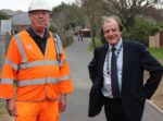 Graham Waters and Phil Jordan at the completed Fairlee path