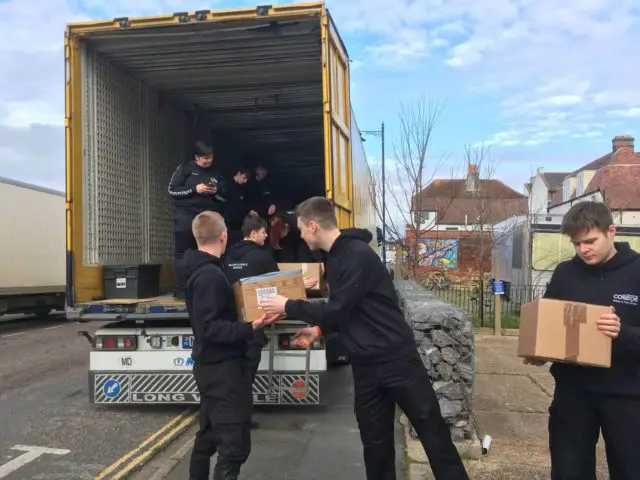 sle of Wight Military Prep College cadets helping with the humanitarian effort