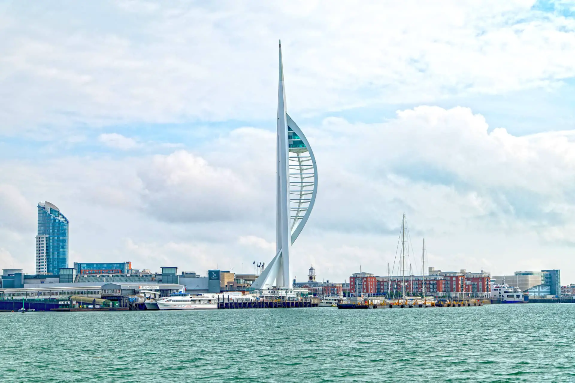 Spinnaker Tower from the water