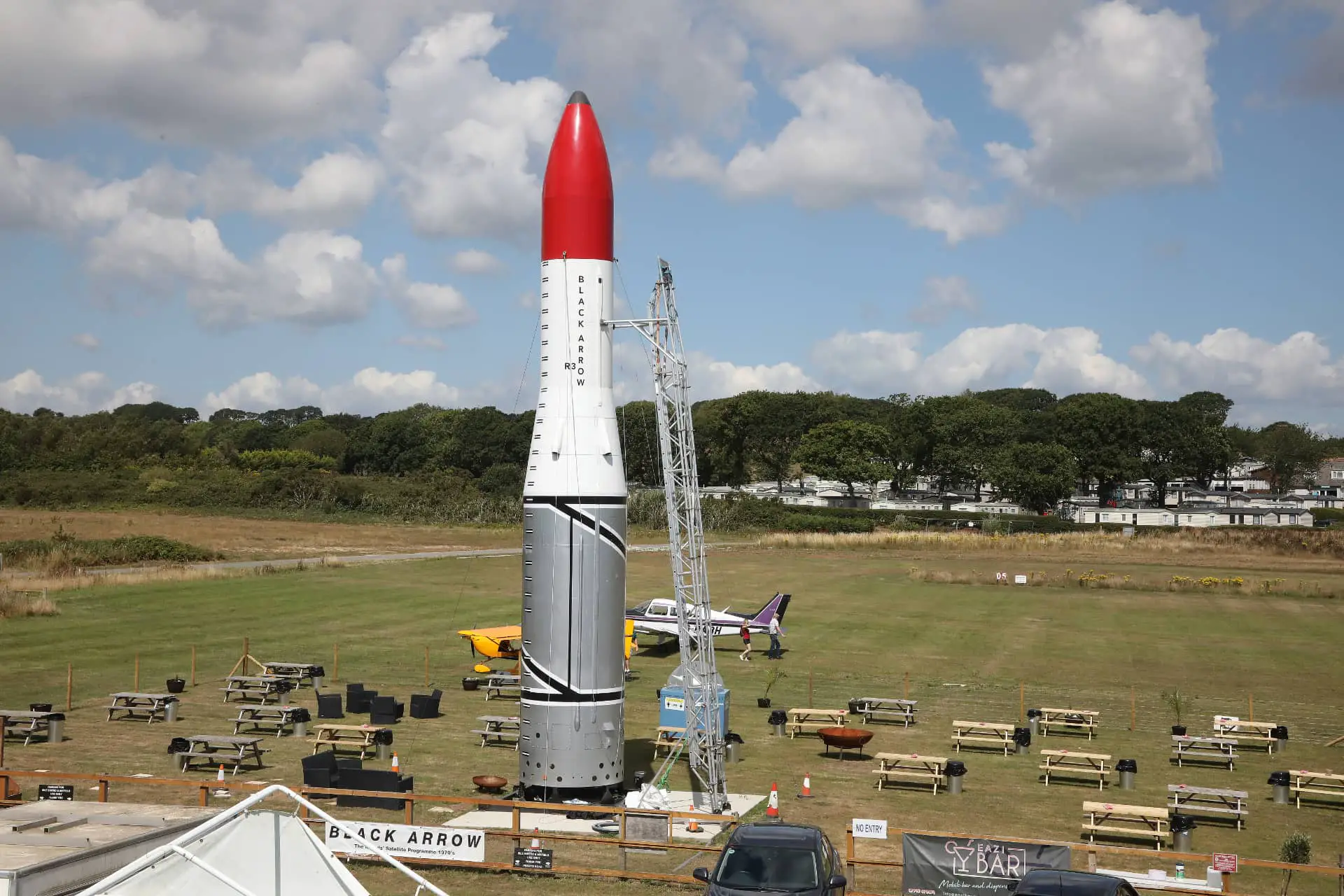 Full- sized Replica of Black Arrow in the Rocket Garden