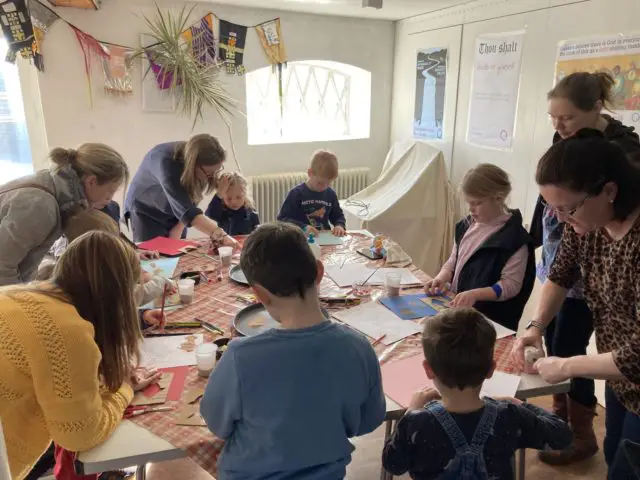 A busy workshop at the IW Story Festival