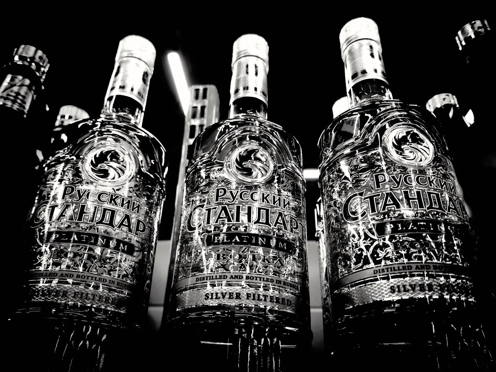 bottles of Russian Standard vodka