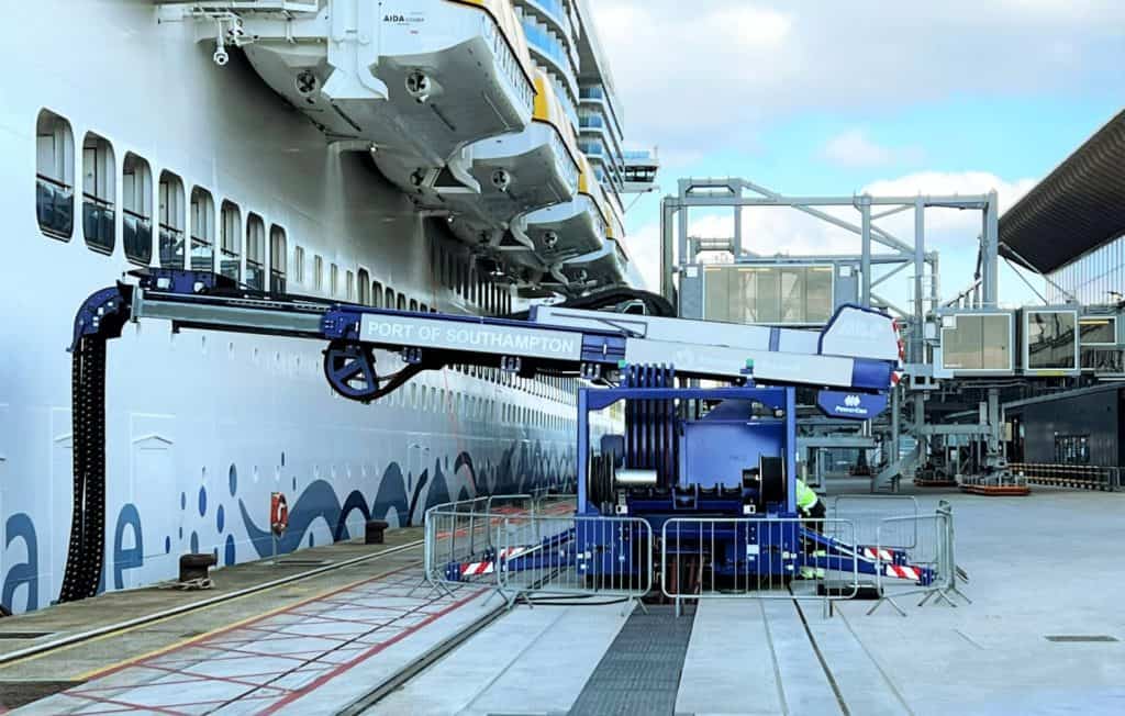 Southampton's visiting cruise ship can now plug into shore power