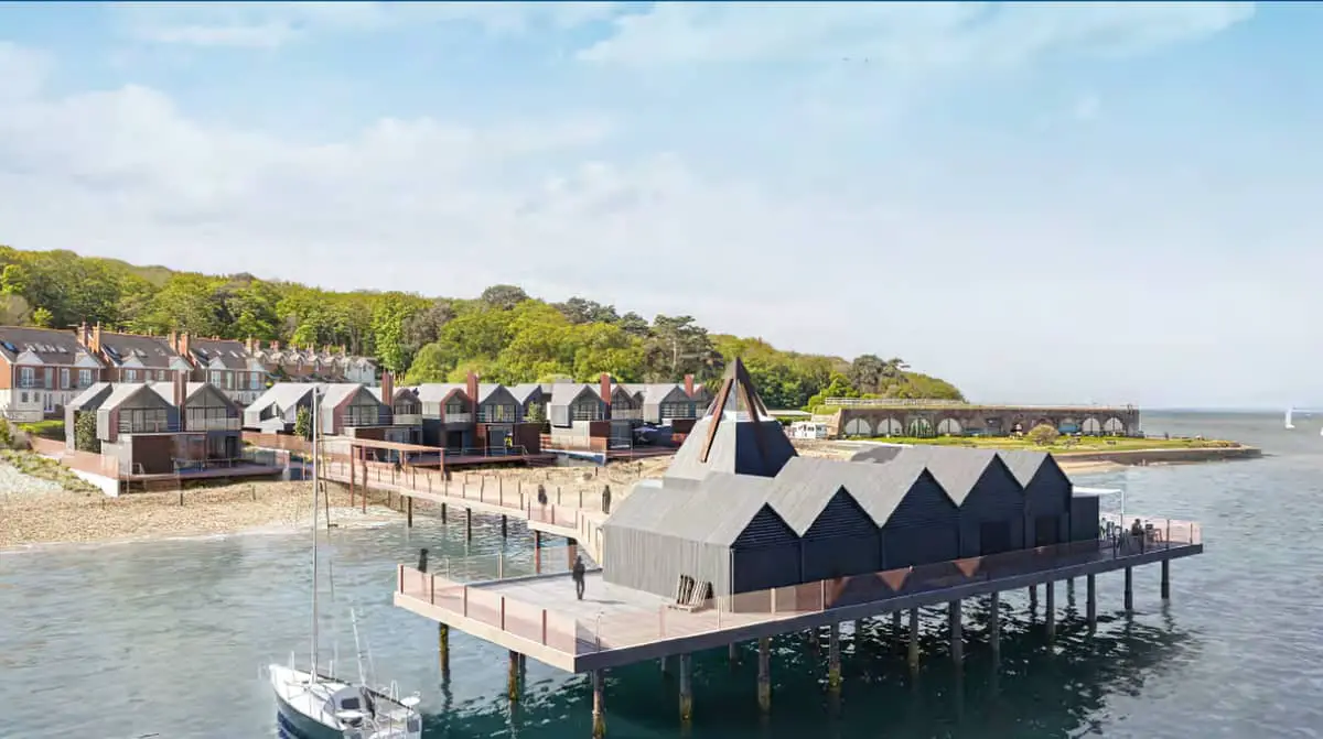 Artist's impression of the Pier and housing