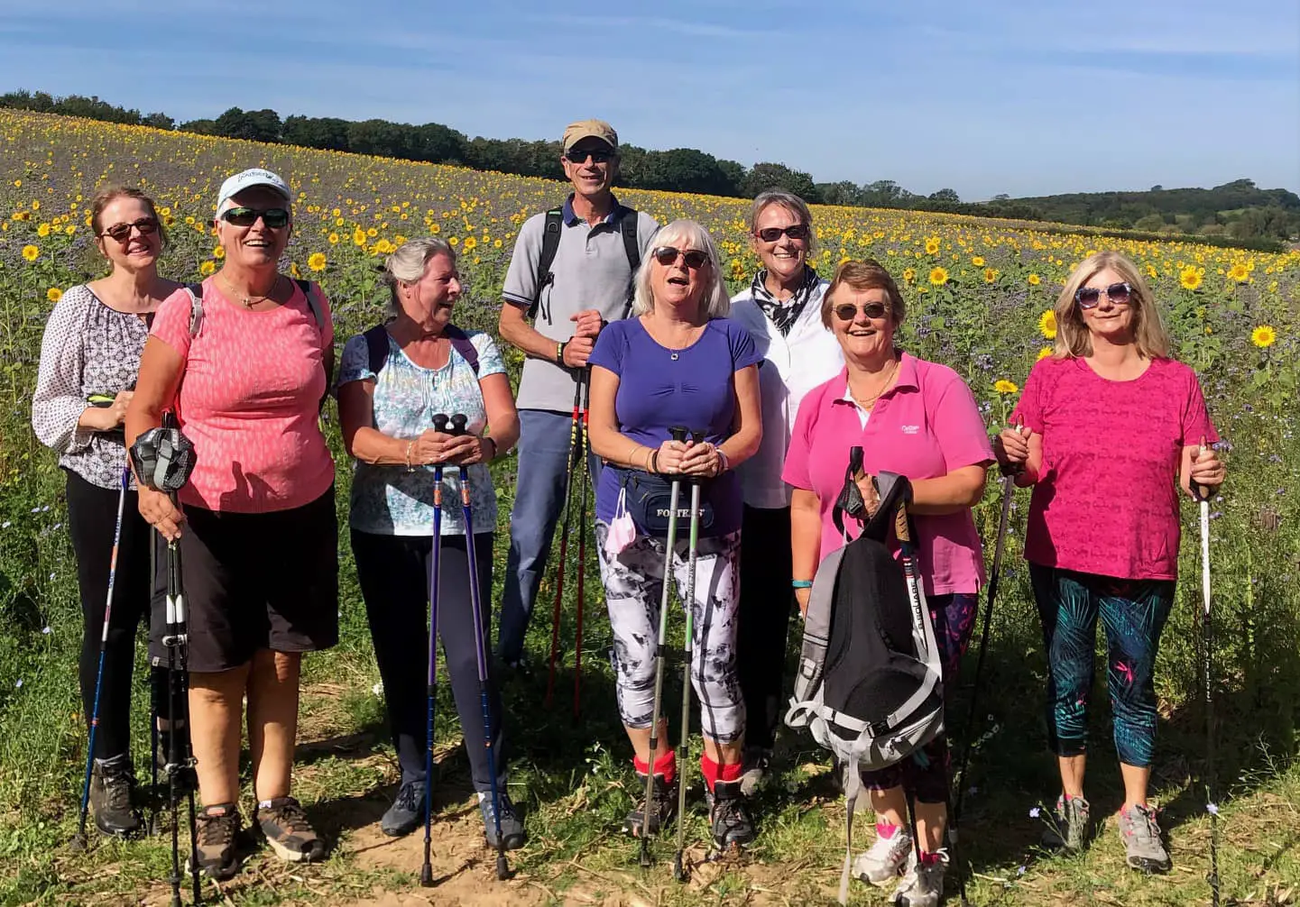 Nordic Pole Walking Group in Summer