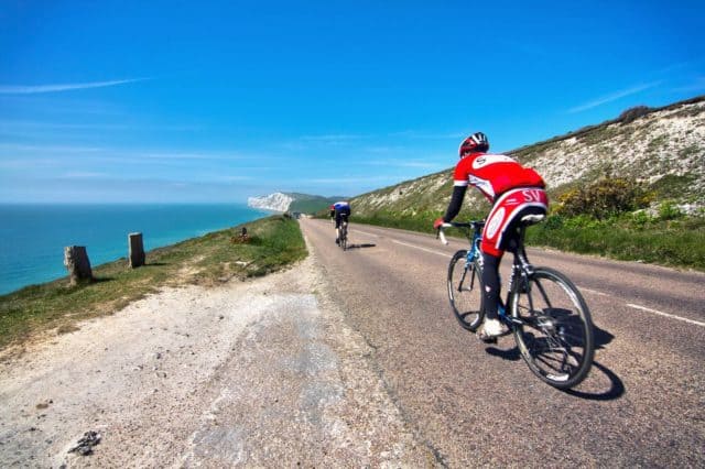 cycling along Military Road