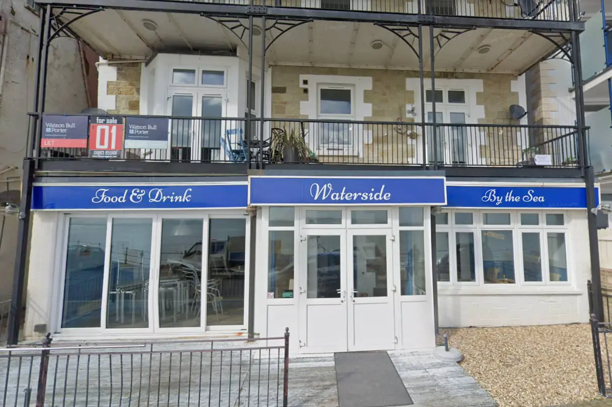 The front of waterside restaurant from google maps