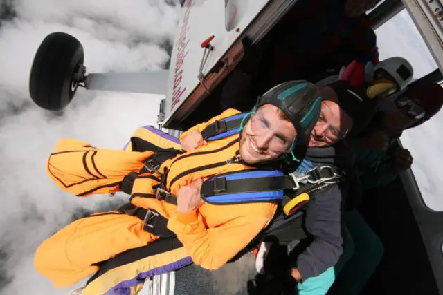 Taking part in an Age UK skydive