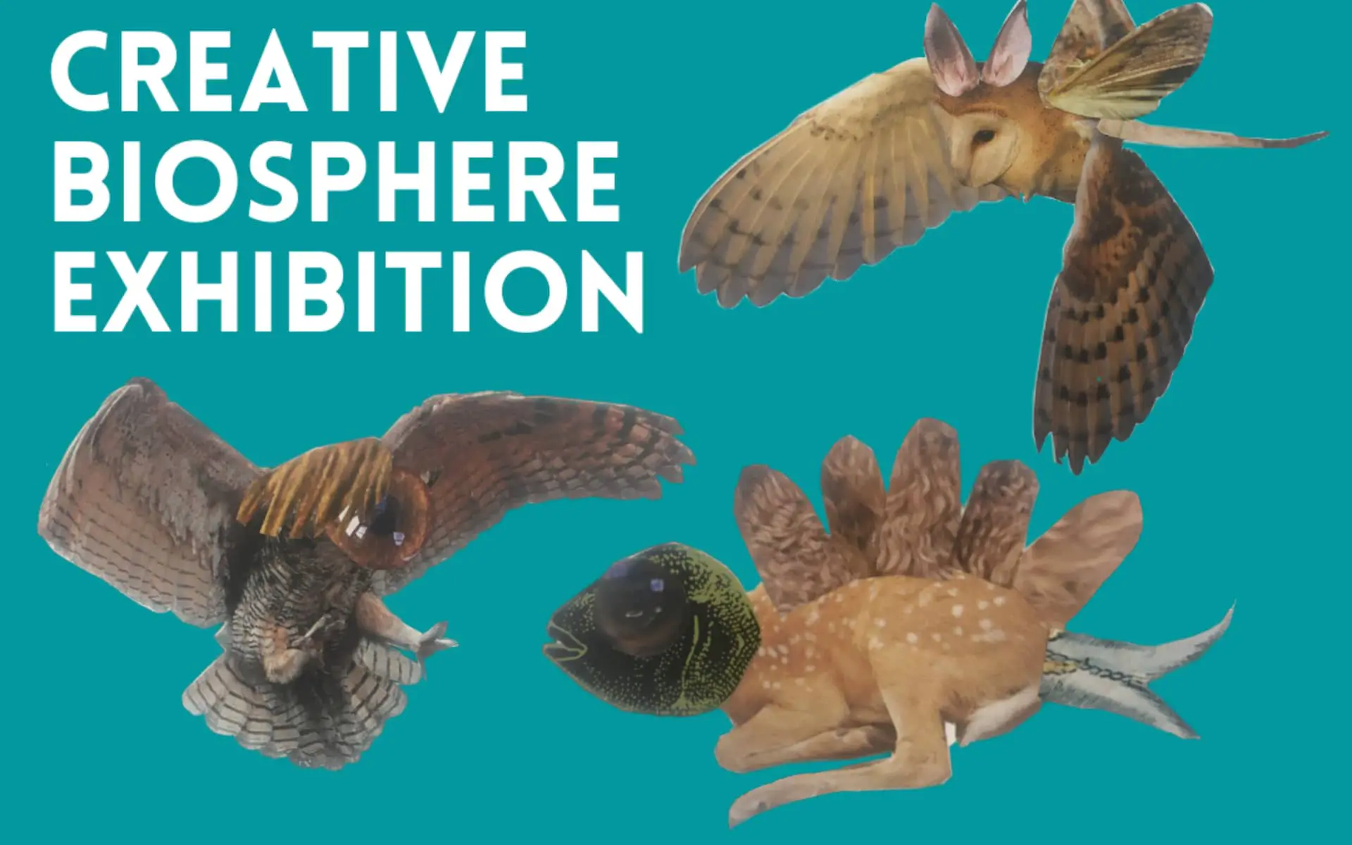 Creative Biosphere Exhibition - Montage of creatures