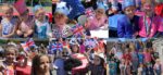 Montage of pupils at Lanesend Primary School enjoying Jubilee celebrations