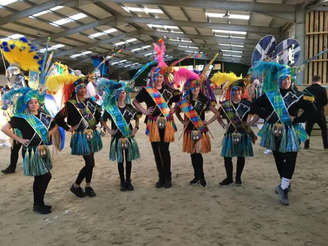 The Scottish dancers in costume