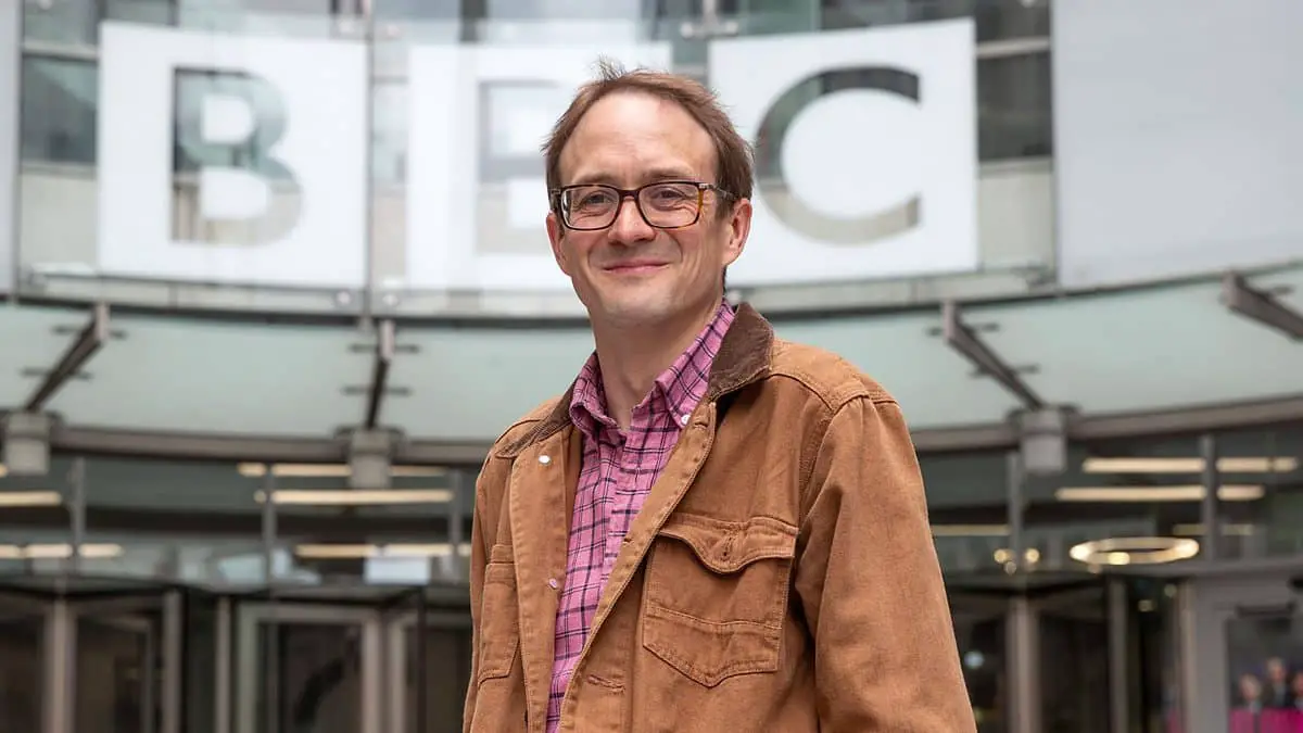 chris mason outside the bbc