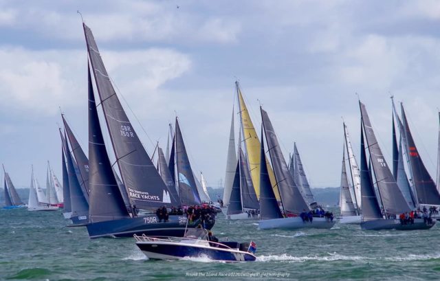 Boats racing in Round the Island Race 2022 by Twilight Wight Photography